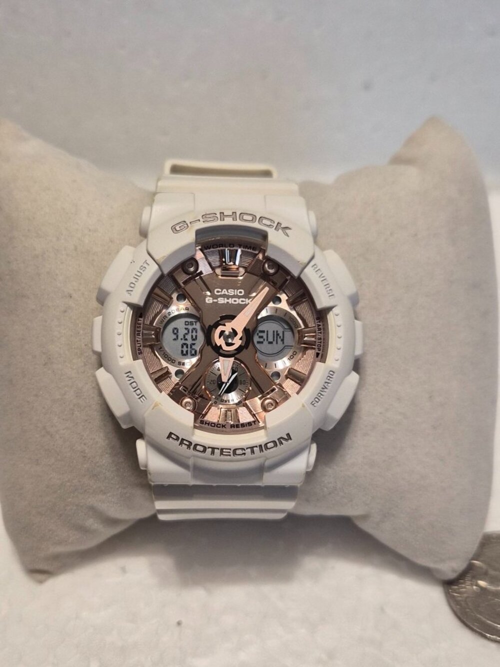 Casio G Shock Matte White and Rose Gold NWOT condition